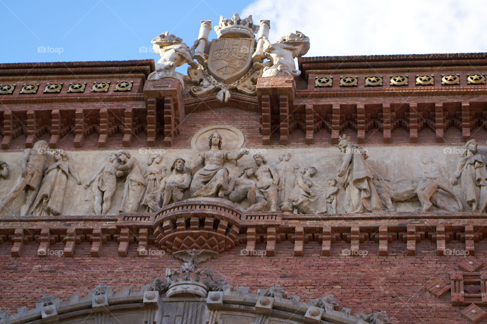 Barcelona. Arc del Triumf. Detail. 