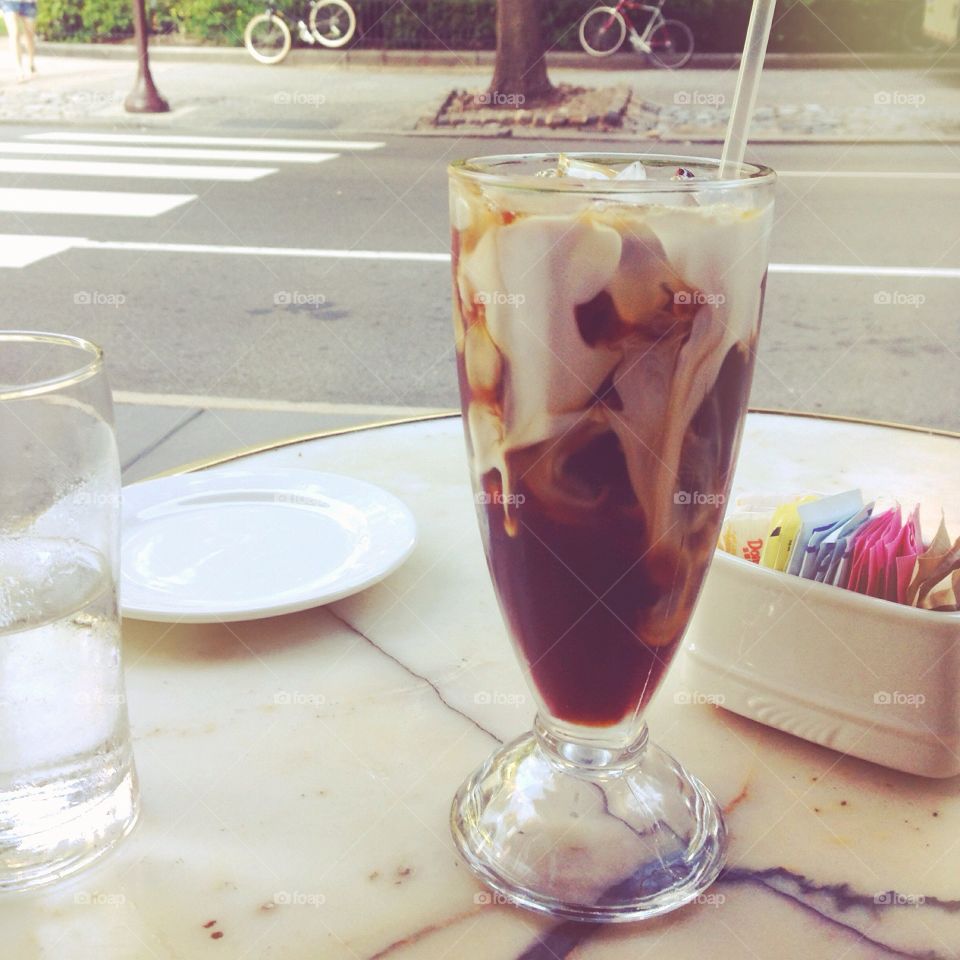 Fancy iced coffee