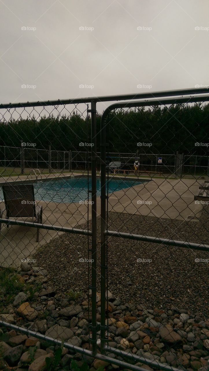 No Person, Fence, Bridge, Locomotive, Water