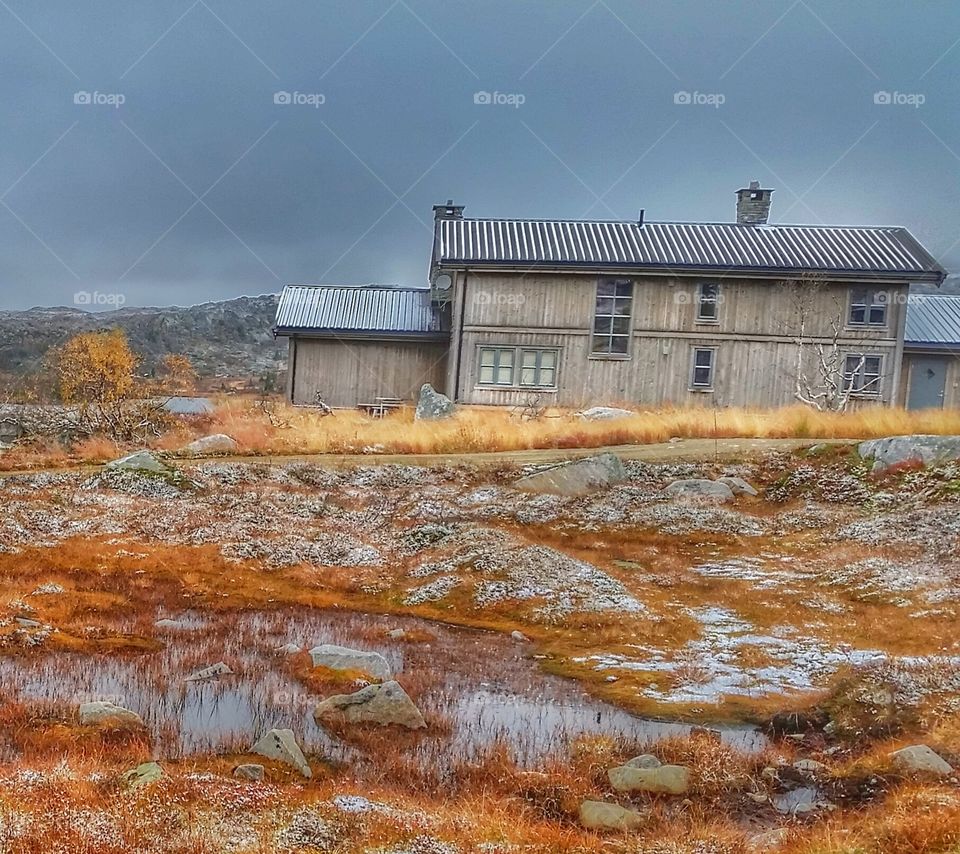 Grey mountain landscape