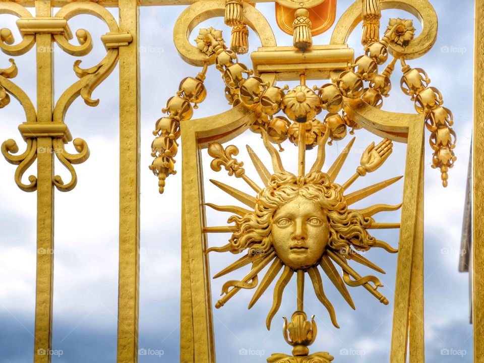 Golden gate at Versailles castle 