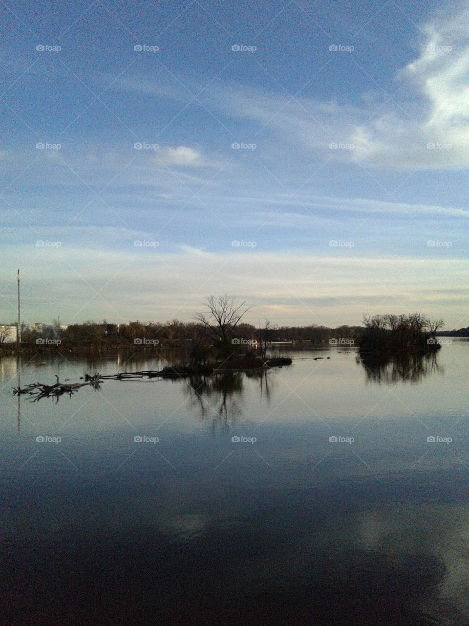 Reflection, Water, Lake, Landscape, Sunset