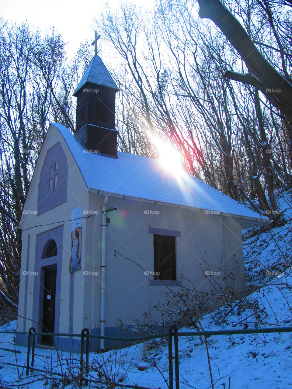 Small chapel in winter
