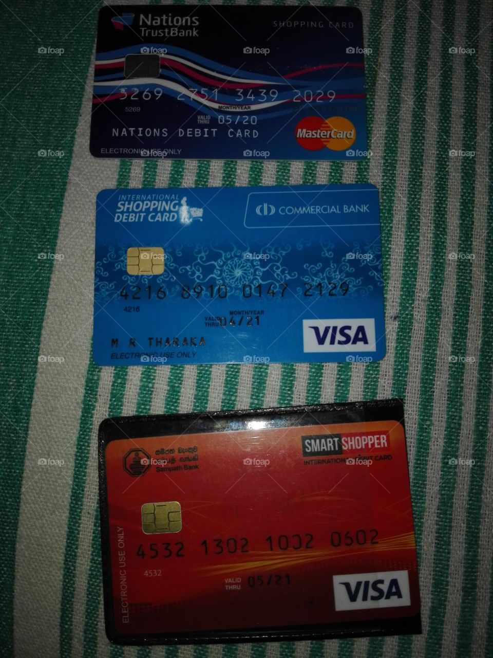 debit cards banks of srilanka