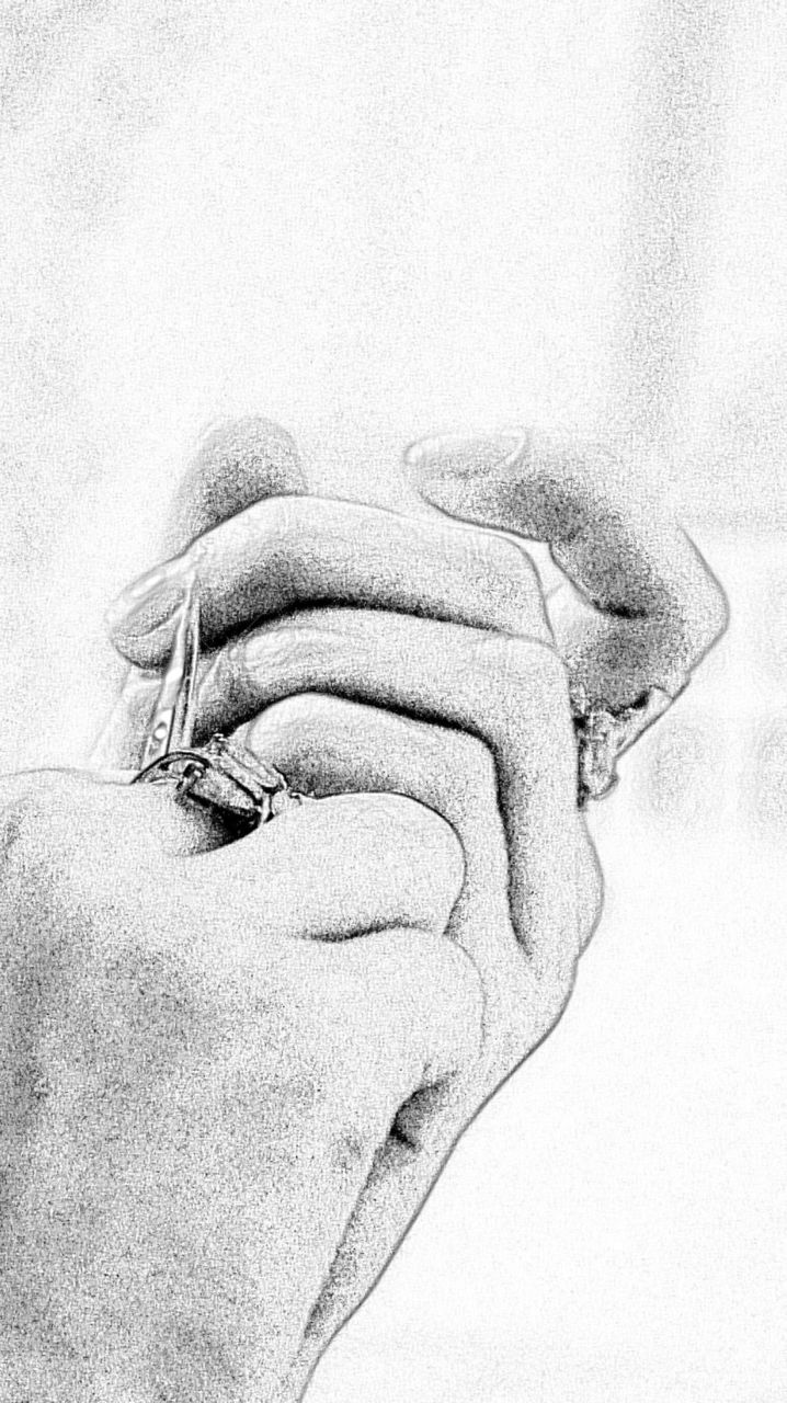 Sketch of hand with ring