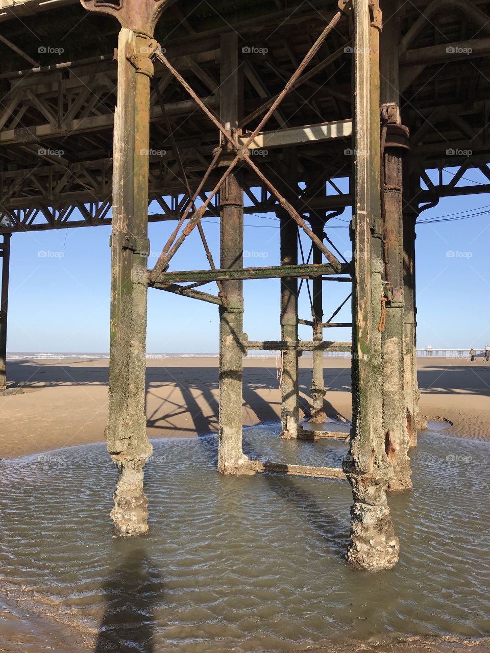 Rust old pier legs