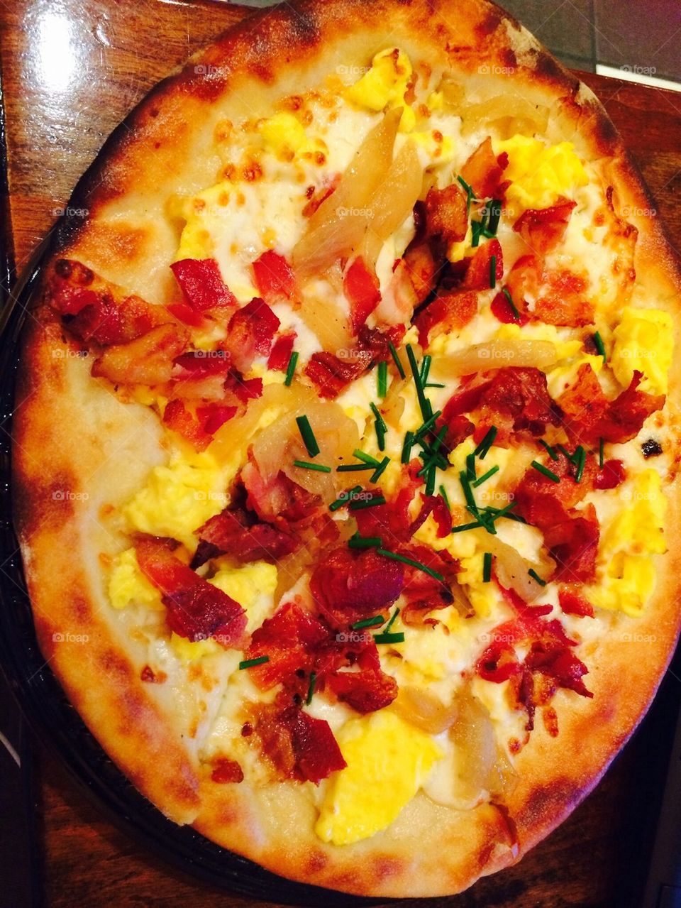 Breakfast pizza