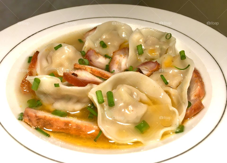Wonton Soup with Char Shui Pork