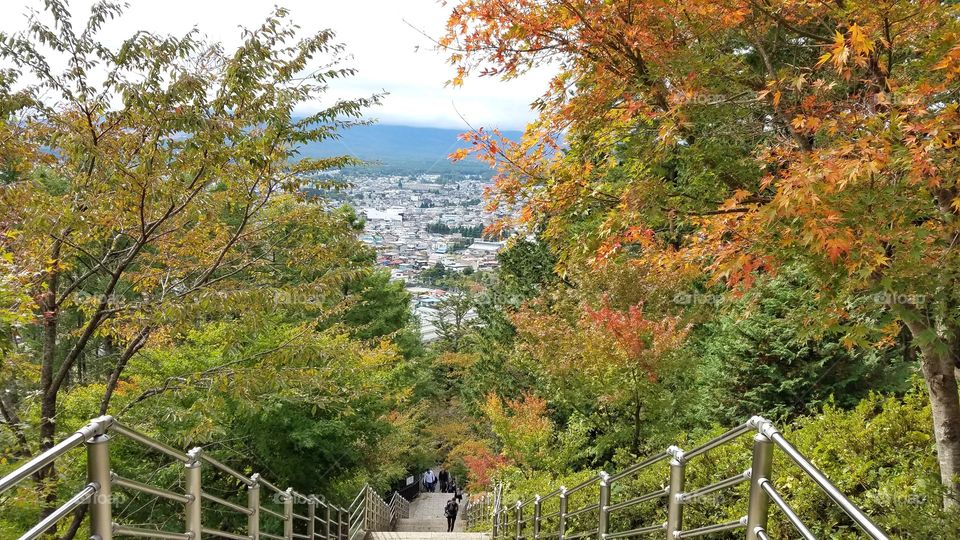 Stairways in the mountains