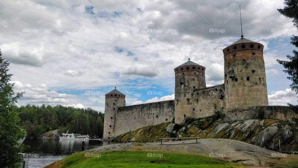 Medieval castle, Olavinlinna, in Savonlinna, Finland