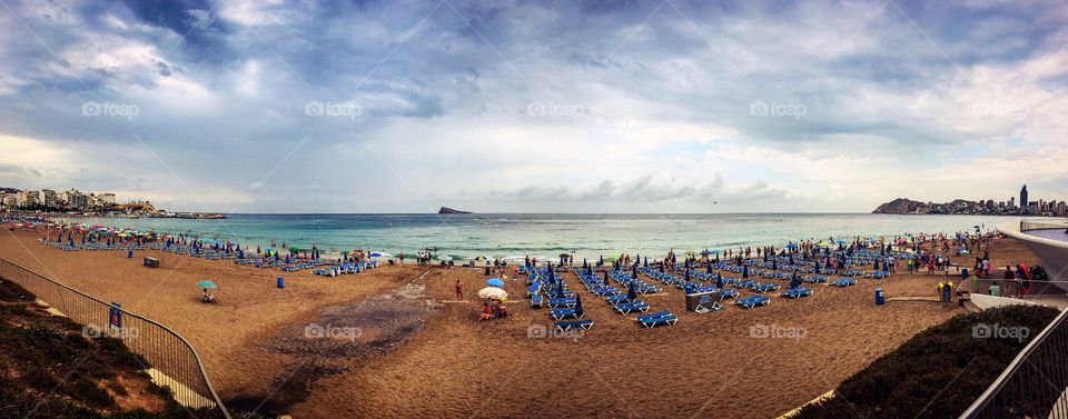 Playa de Poniente, Benidorm, Spain