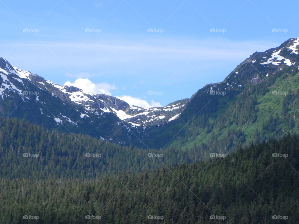 Snow capped Alaska mountain