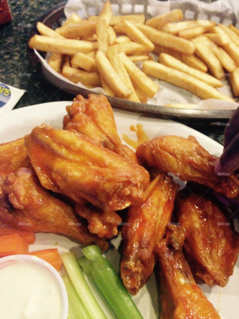 Wings & french fries