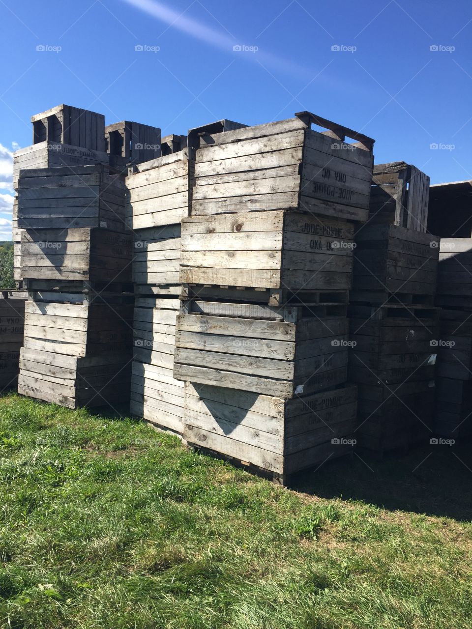Stacked  Wooden crates