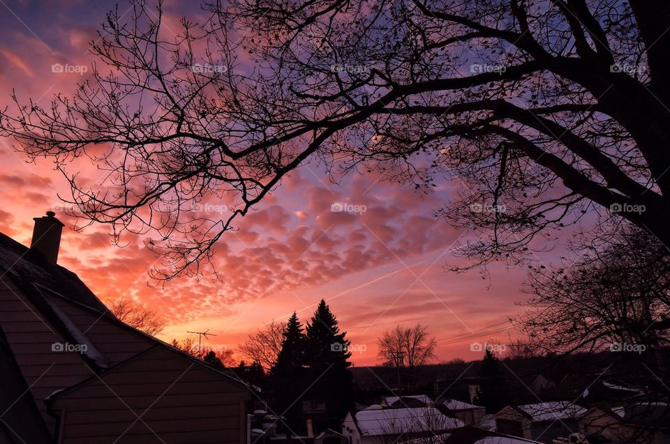 Winter Sunset in Wisconsin.....