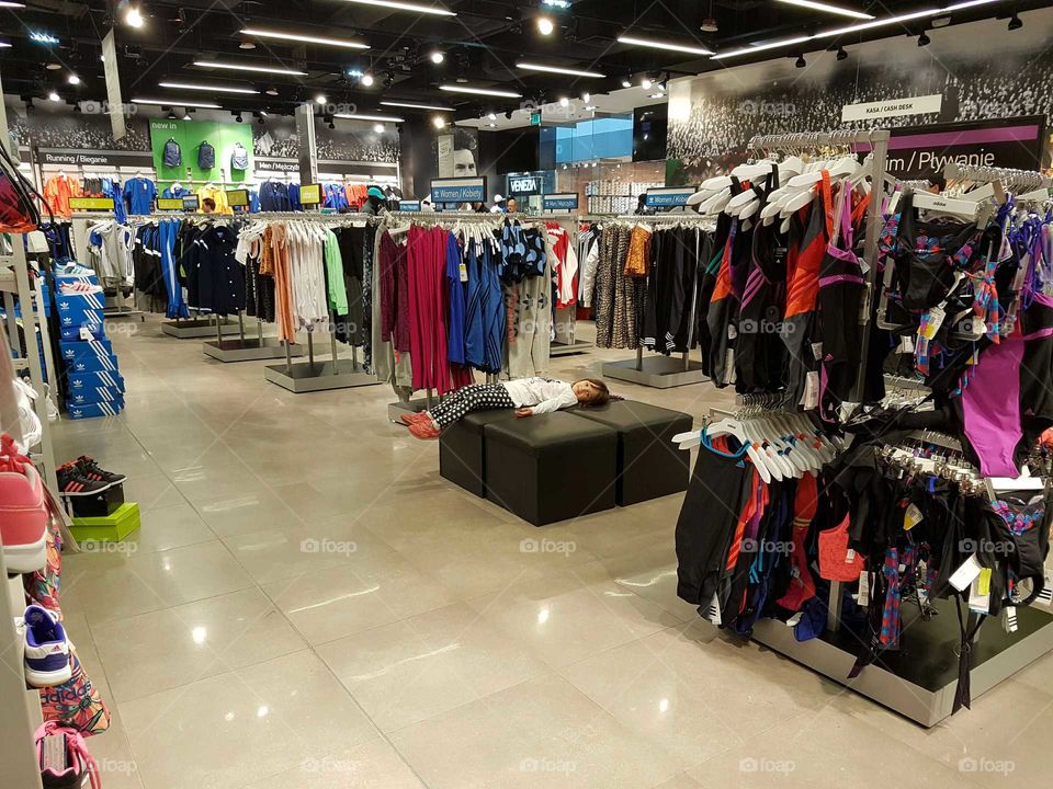 Small girl in a shop