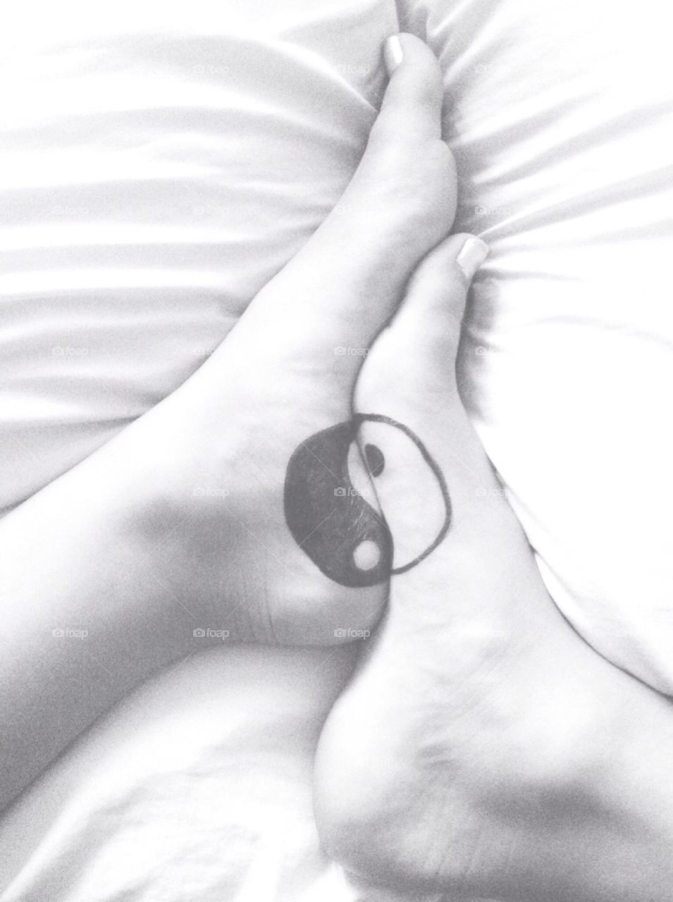 feet black and white yin yang by kelseyjonasova