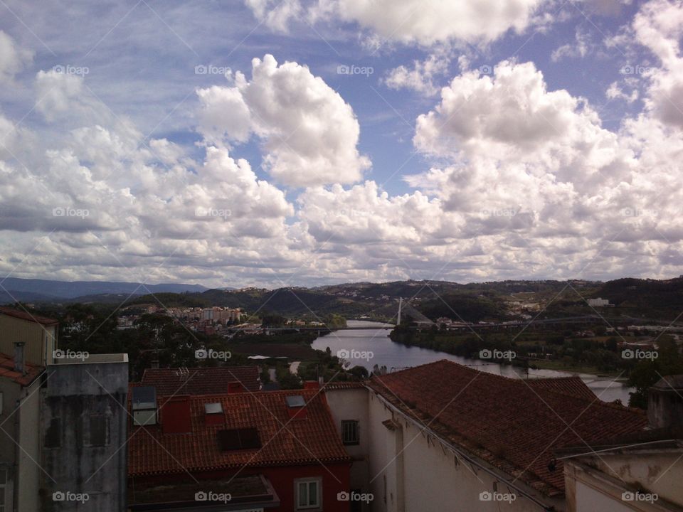 Cloudy day view in Coimbra, Portugal