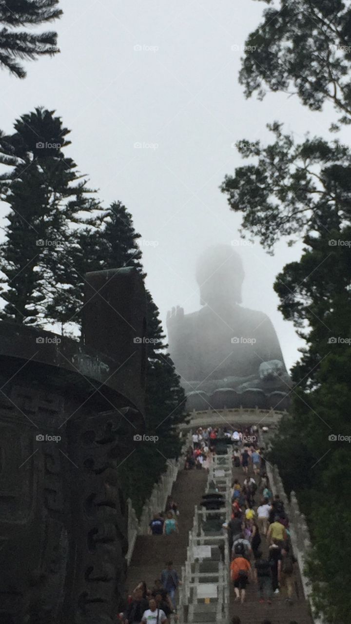 Ngong Ping, Lantau Island, Buddha in Hong Kong.