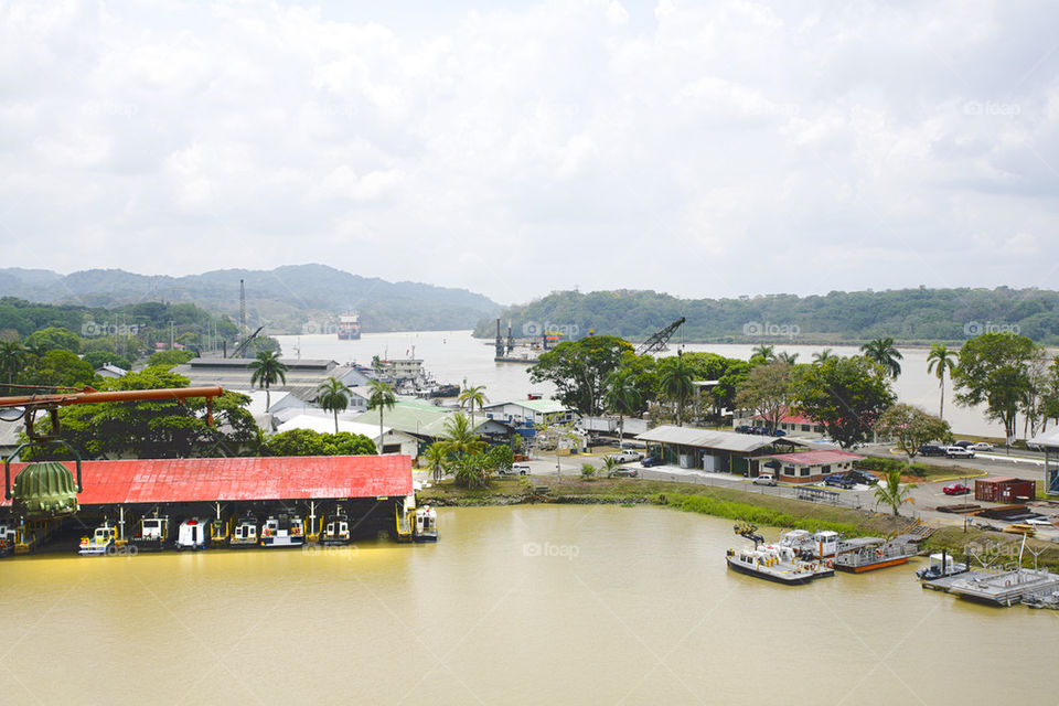 panama canal, dredging area