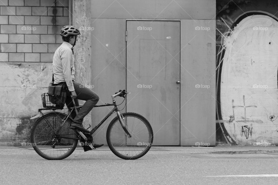 Street Photography.Cyclist.