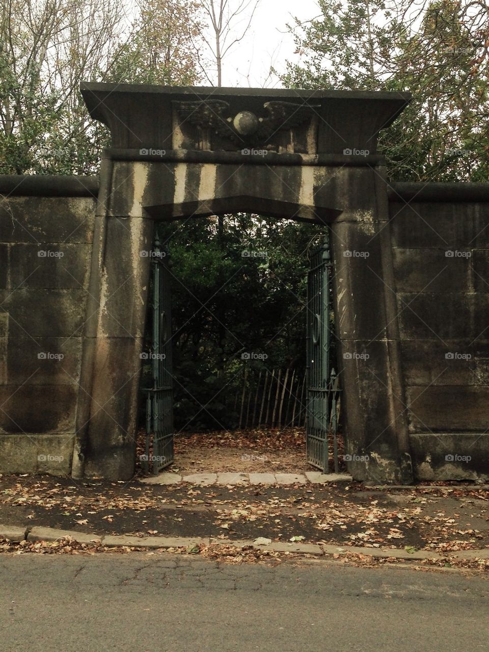 Victorian cemetery gate 