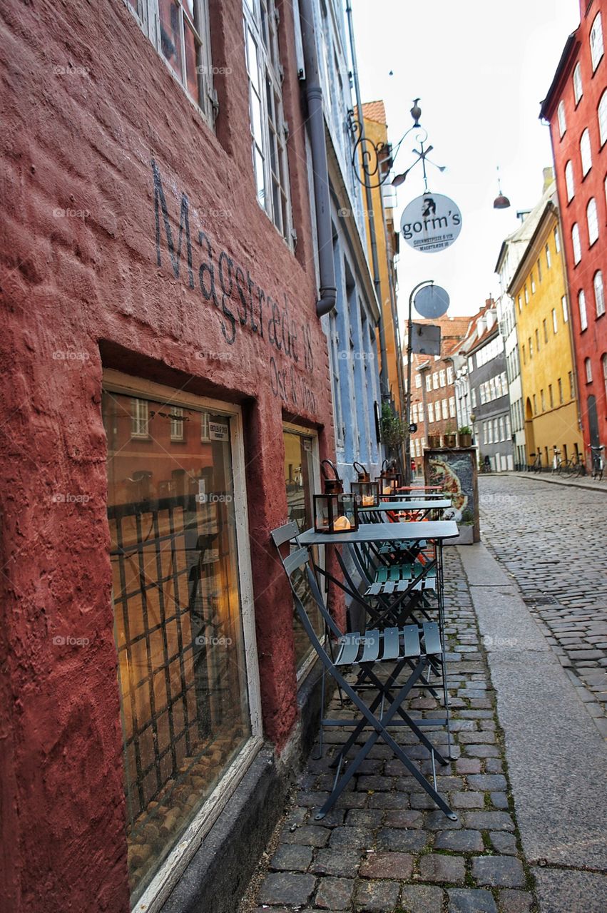 Cosy street in Copenhagen 