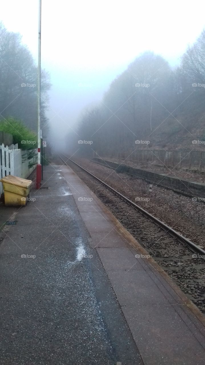 Misty English Railway Station