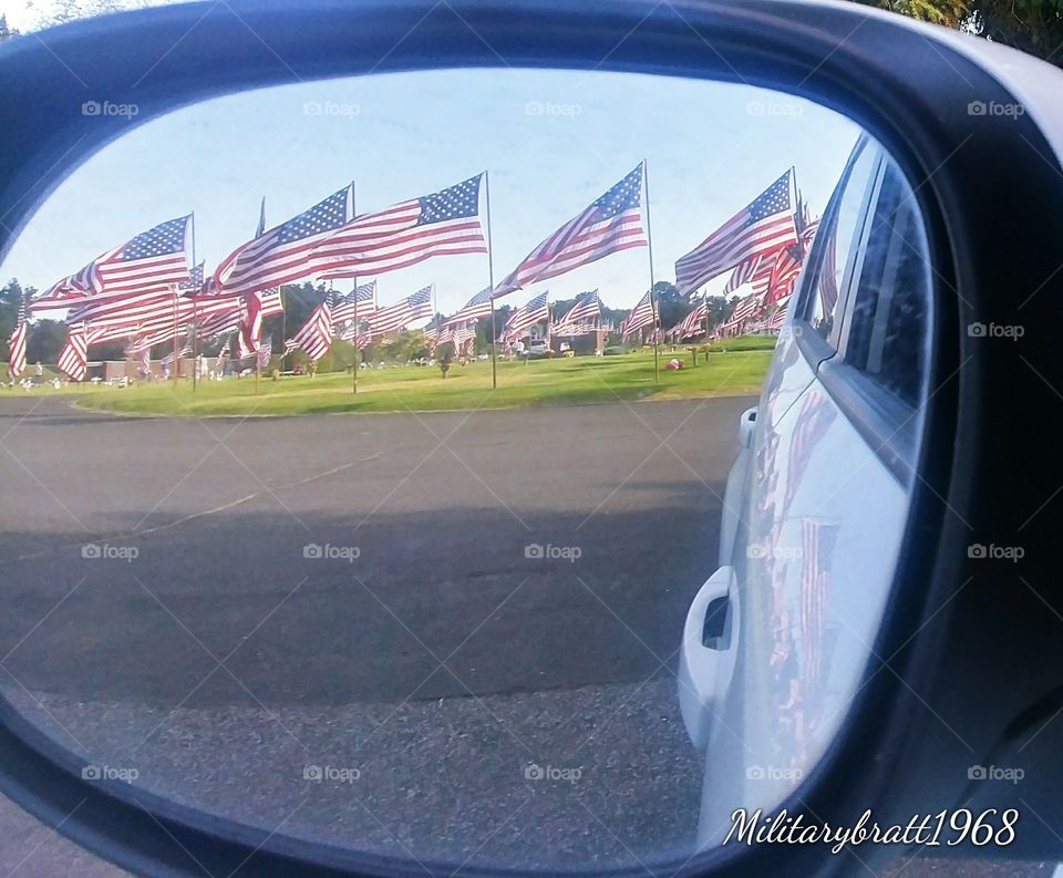 Beauty in the side view mirror. May we honour those who gave up their lives, their families, their dreams, so we could have our freedom.