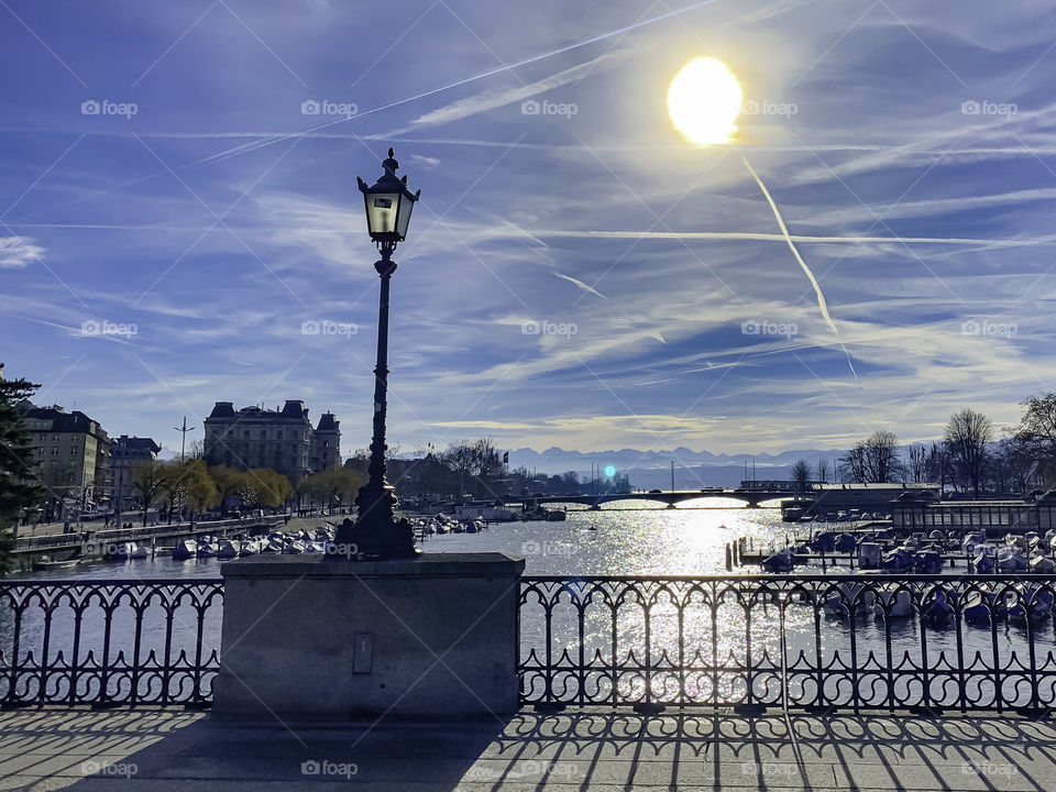 Beautiful scenery viewing from the bridge