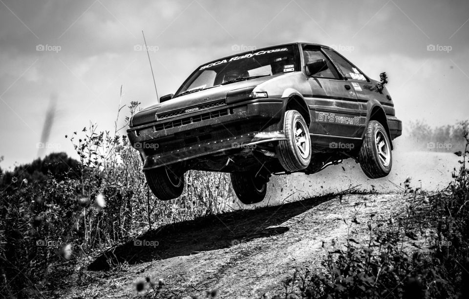 Rally jump. Taken from a race in Houston
