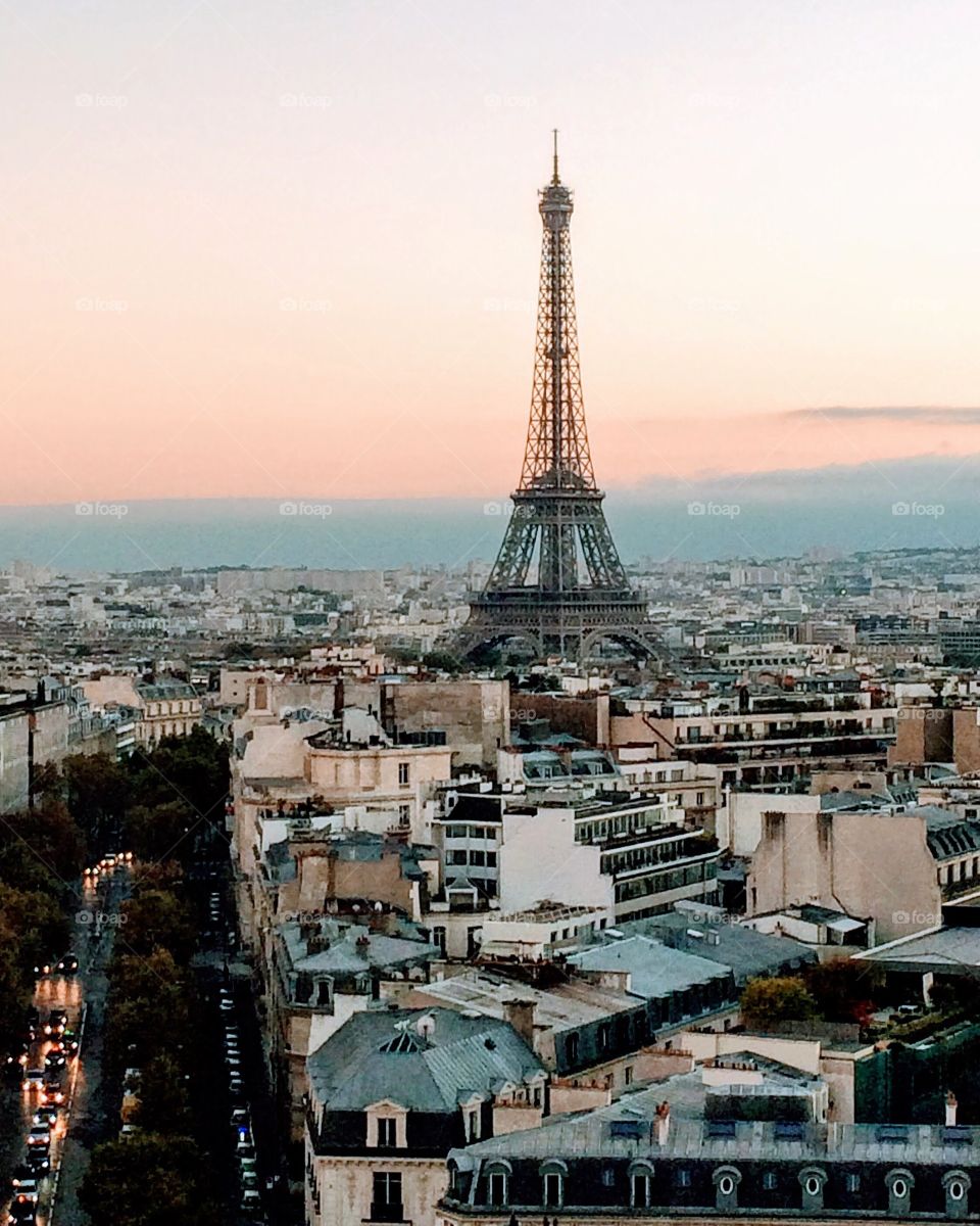 Tour Eiffel view from Arc de Triomphe, Paris, France