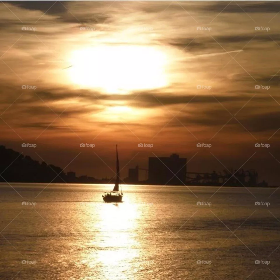 Sunset, Tejo River