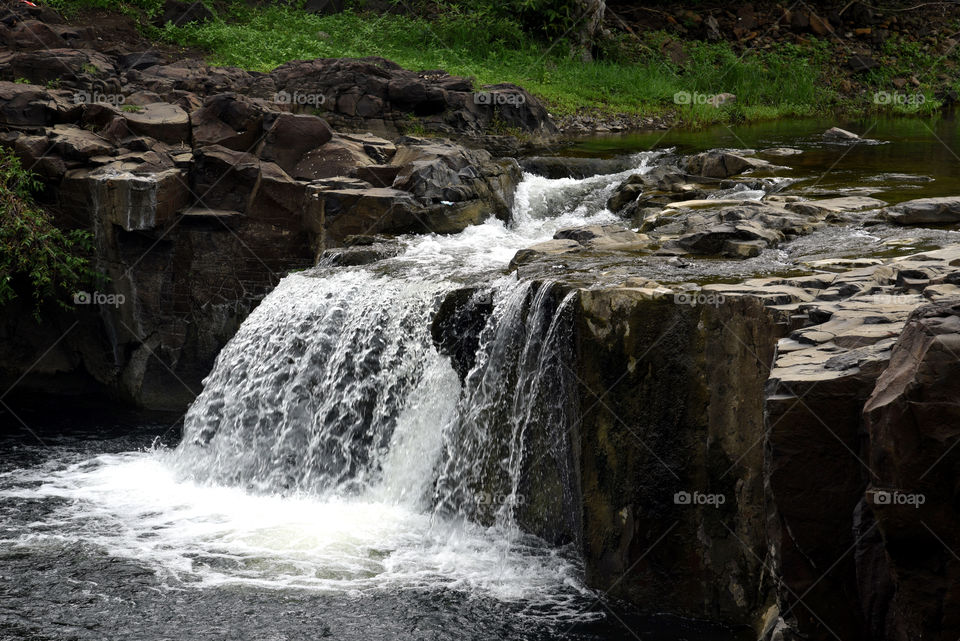 small waterfall is beautiful