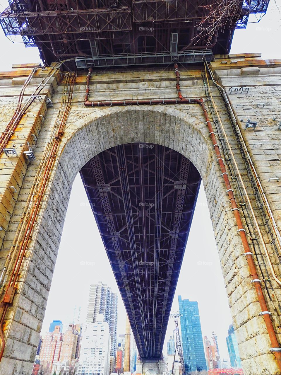 Beneath the Ed Koch Queensboro Bridge on Roosevelt Island  