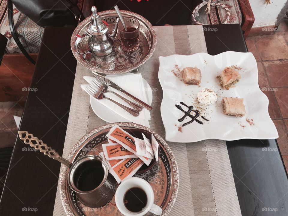 Lebanese snack , Tenerife, cakes, tea, Coffe 