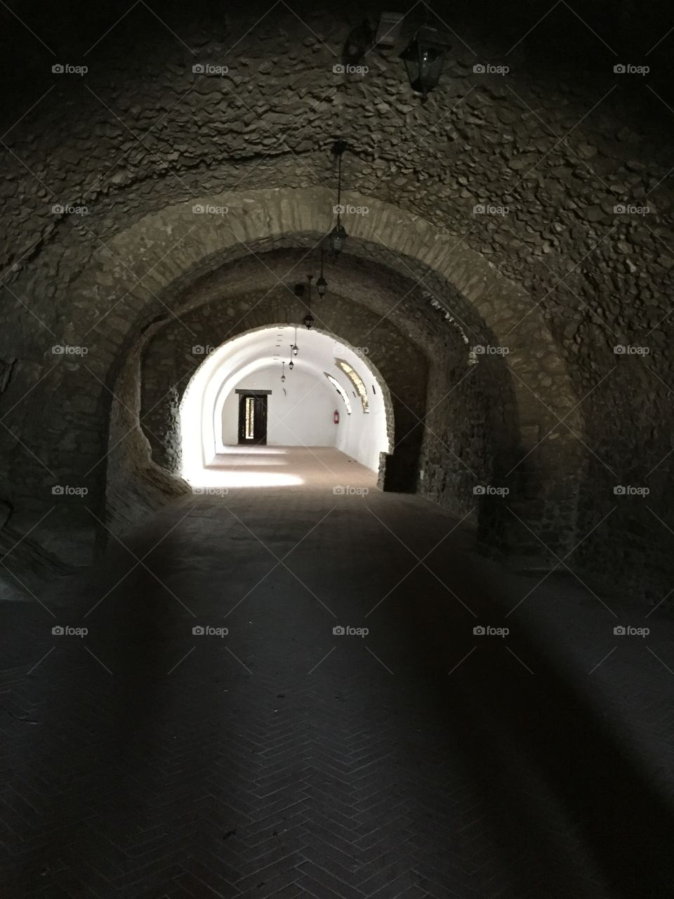 Ancient castle corridor