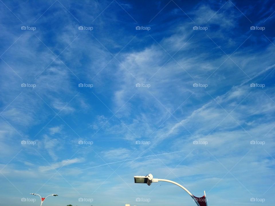 Sky blue Light poles