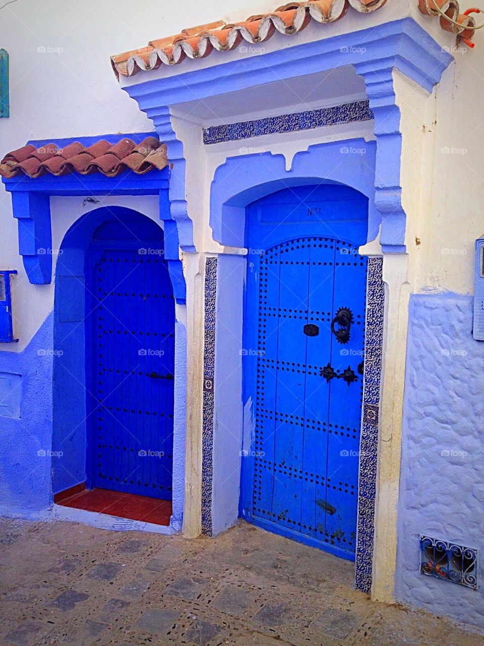 Famous blue doors of Chefchaouen 