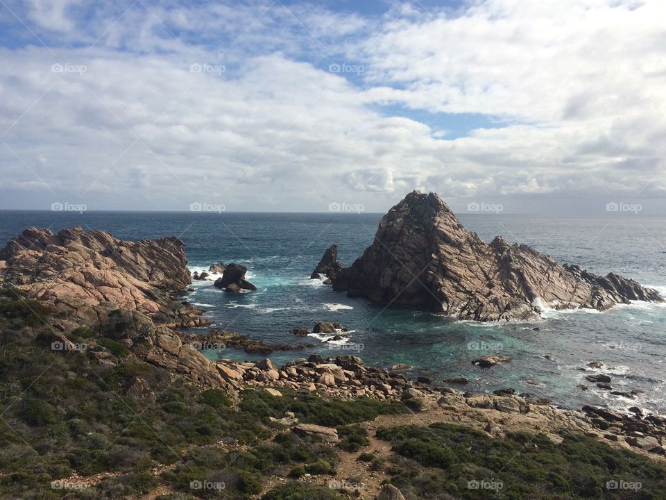 Scenic view of sugarloaf rock