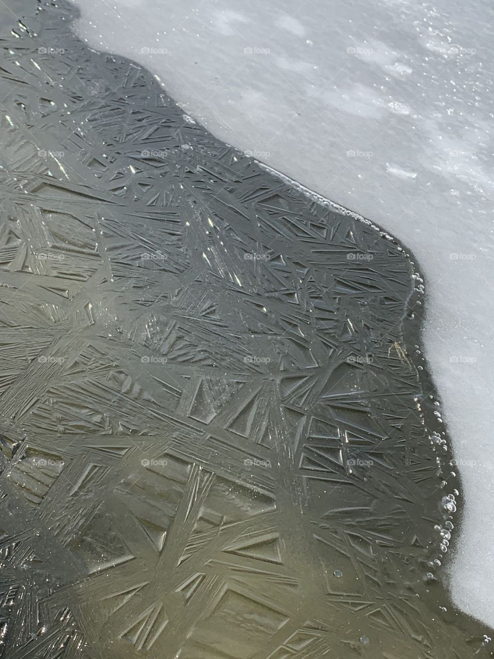 Ice formation on the lake