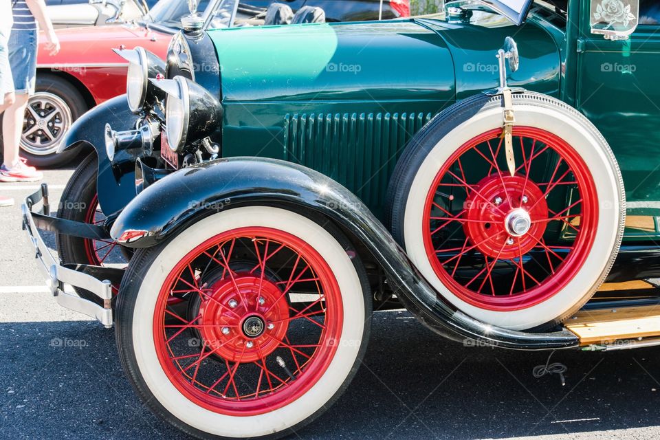 Tires on vintage truck 