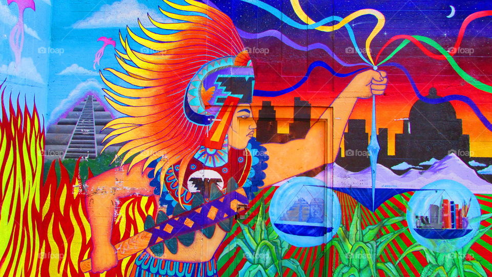 Aztec street art. spending the day at the park taking pictures
