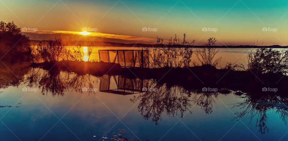 reflection sunset