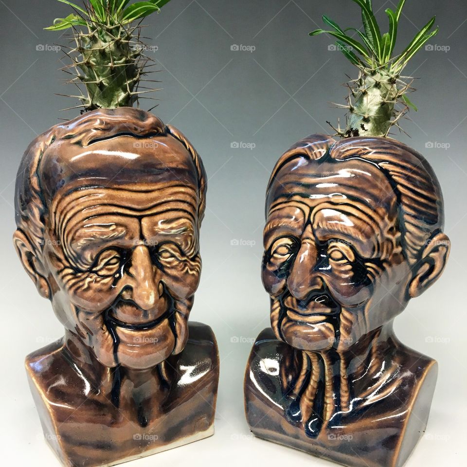Grandma and Grandpa planters