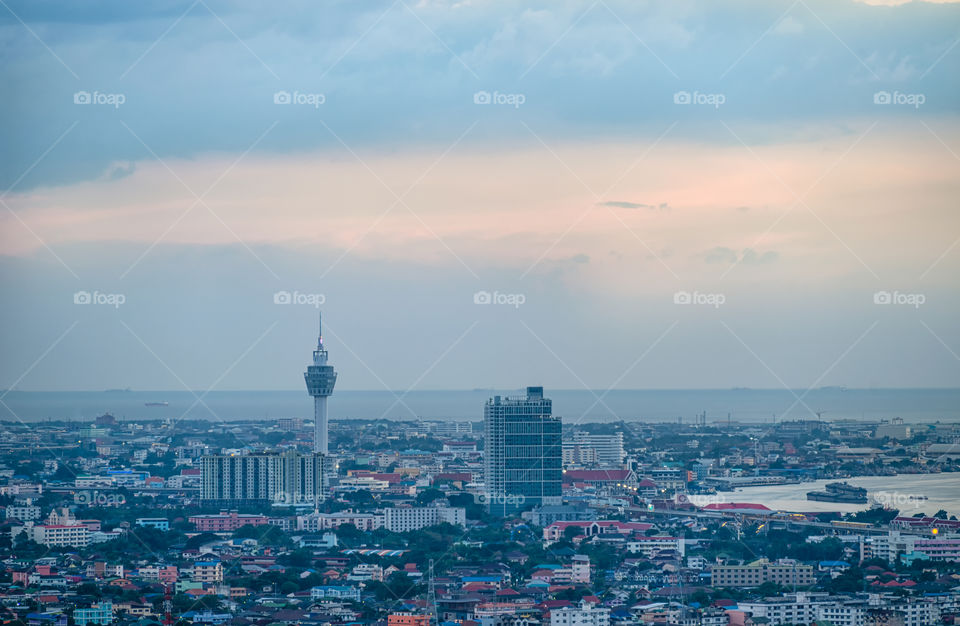 Texture of building around tower