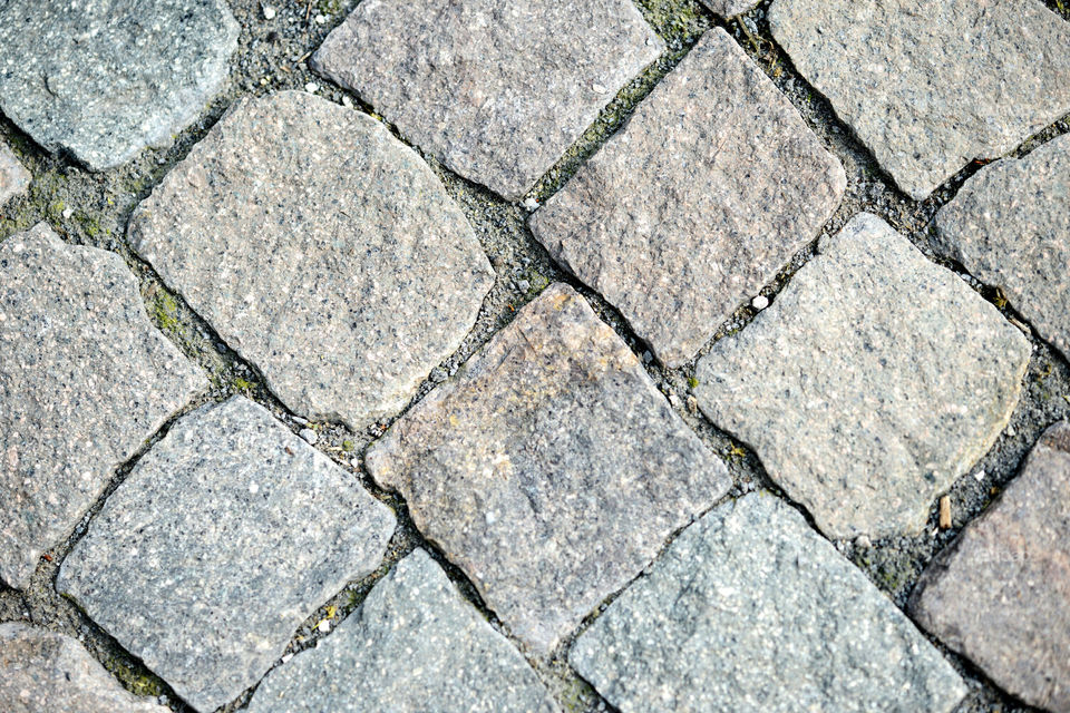 fullframe background of pavement stones.