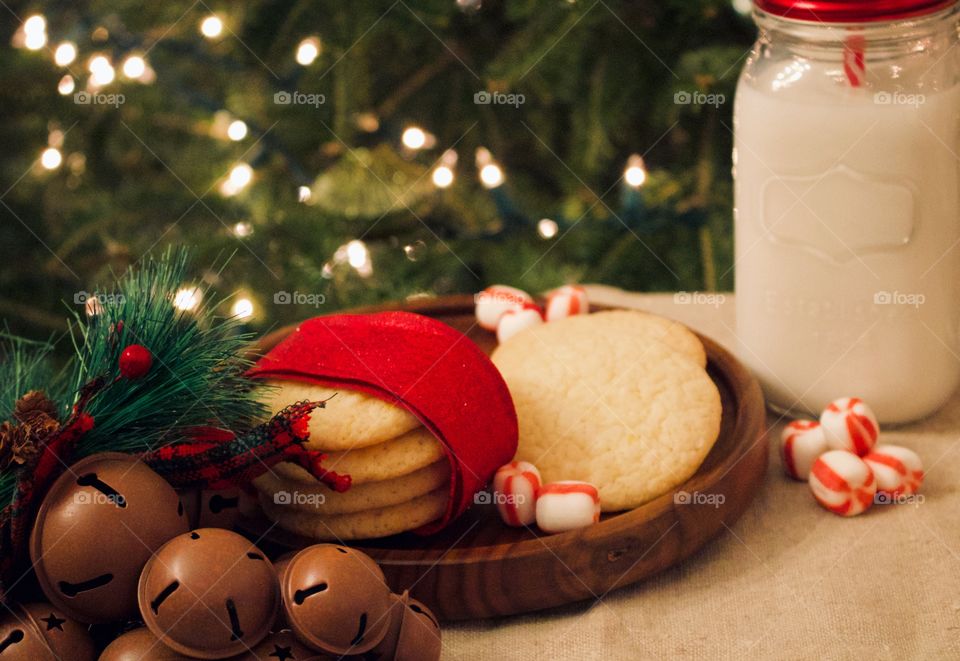 Christmas cookies and milk for Santa 