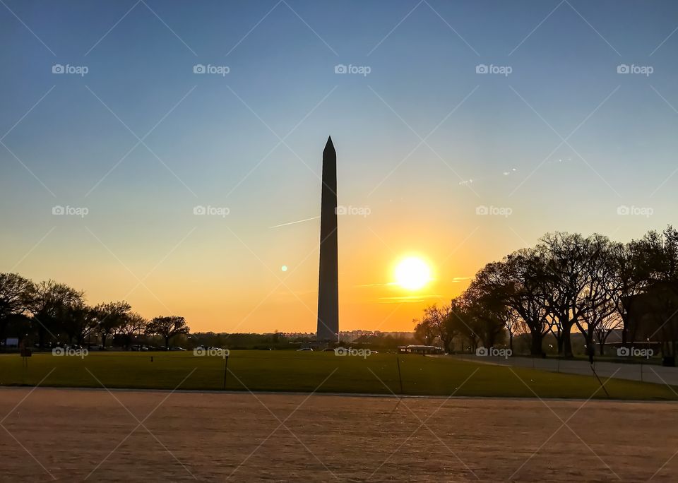 Sunset at Washington DC