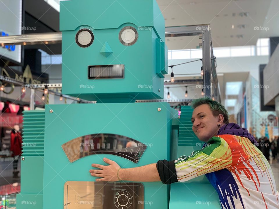 Selfie with a robot